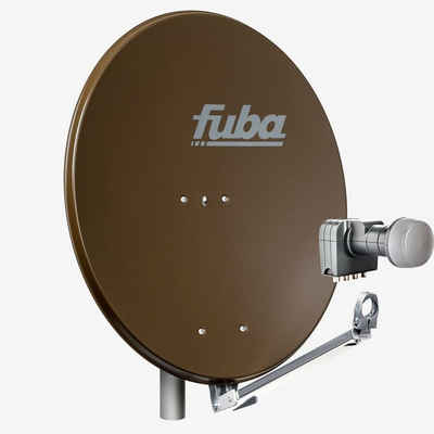 fuba »DAL 804 B Sat Anlage Antenne Schüssel Spiegel Alu Braun Quad LNB DEK 417 4 Teilnehmer (HDTV-, 4K, 3D-kompatibel)« SAT-Antenne