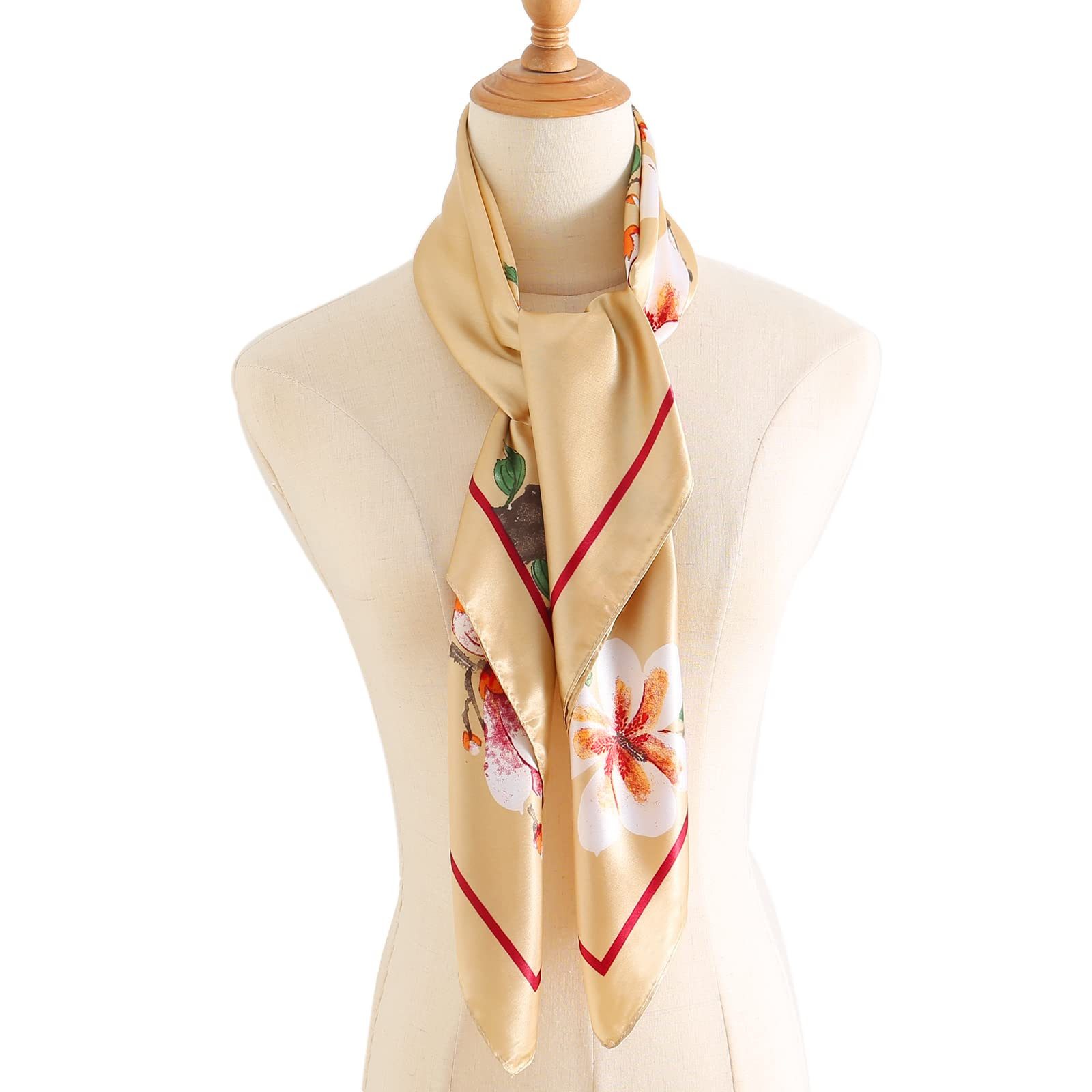 Zaewry Halstuch 90x90cm Quadratische Schals für Damen, (1-St), Mode Kopftuch Bandanas Haartuch Halstuch Haarschmuck