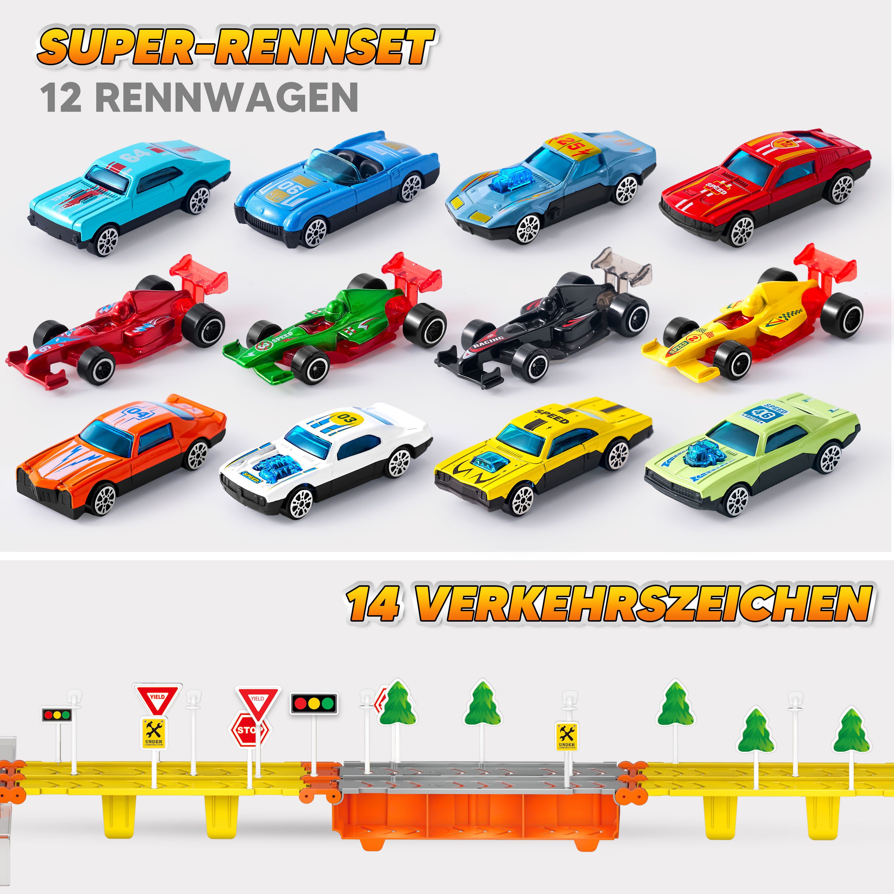 JOYIN Spielzeug-LKW JOYIN Transporter Truck für Jungen ab 3+,LKW Spielzeug Set