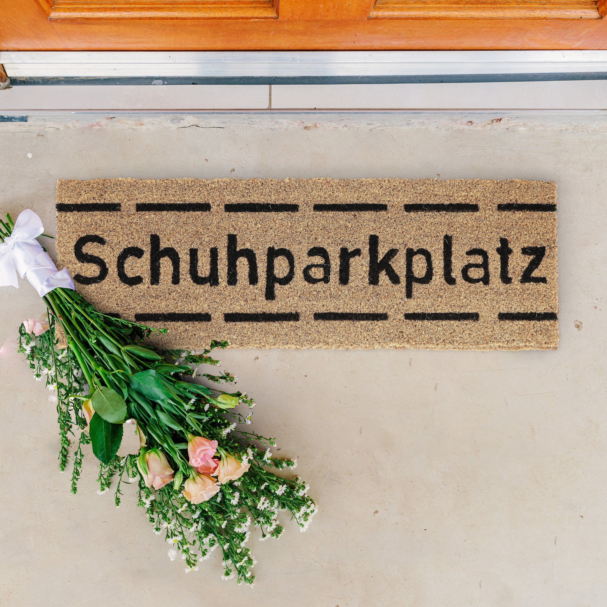relaxdays Fußmatte Kokos Fußmatte Schuhparkplatz schmal, günstig online kaufen