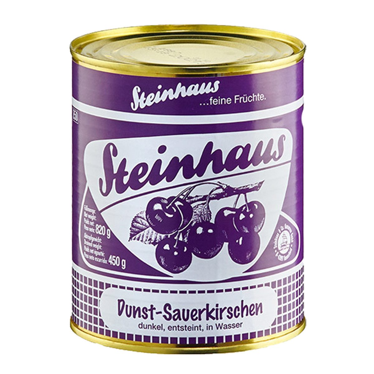 Steinhaus Obstkonserve, Steinhaus Dunst Schattenmorellen Sauerkirschen ohne Stein 850ml