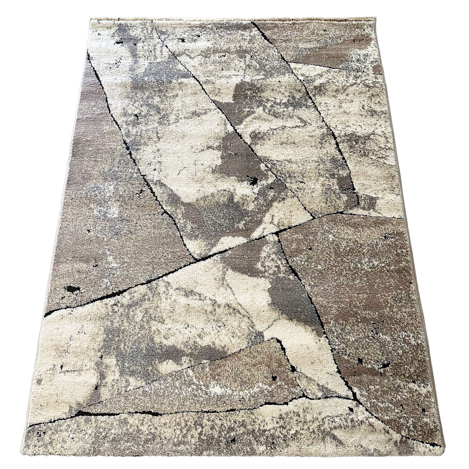 Vimoda Teppich Kurzflor Modern, Marmor Motiv Weich & dicht, Rechteckig, Höh günstig online kaufen