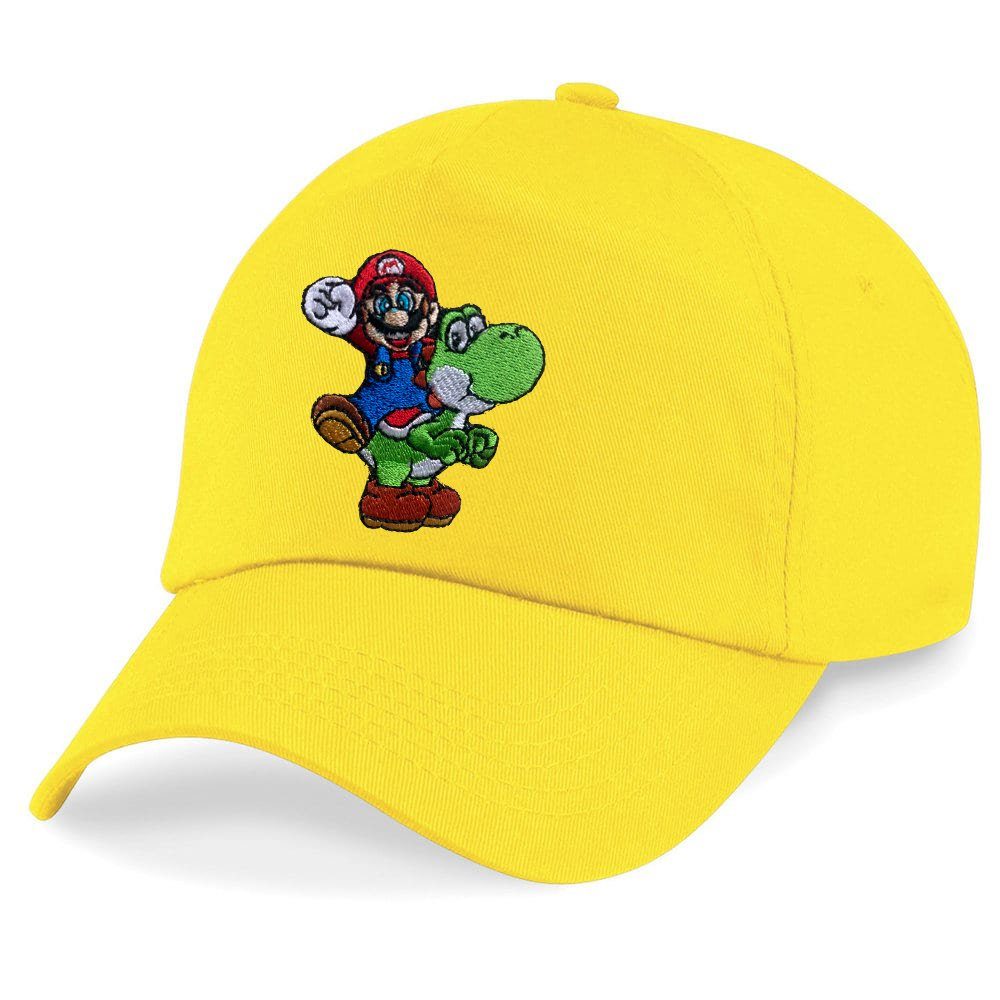 Mario Nintendo Baseball & Blondie Kinder Stick Luigi Patch Cap Peach Brownie Size One Faust Gelb Super