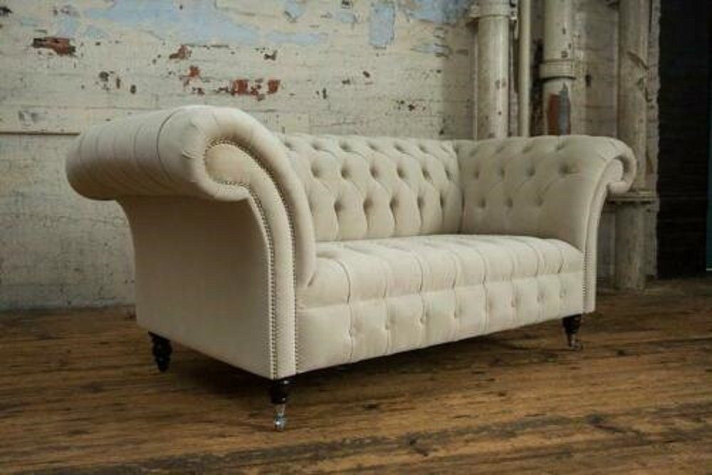 Textil Luxus Design Chesterfield 2 Sofa Sofas Sitzer Sofa Polster JVmoebel