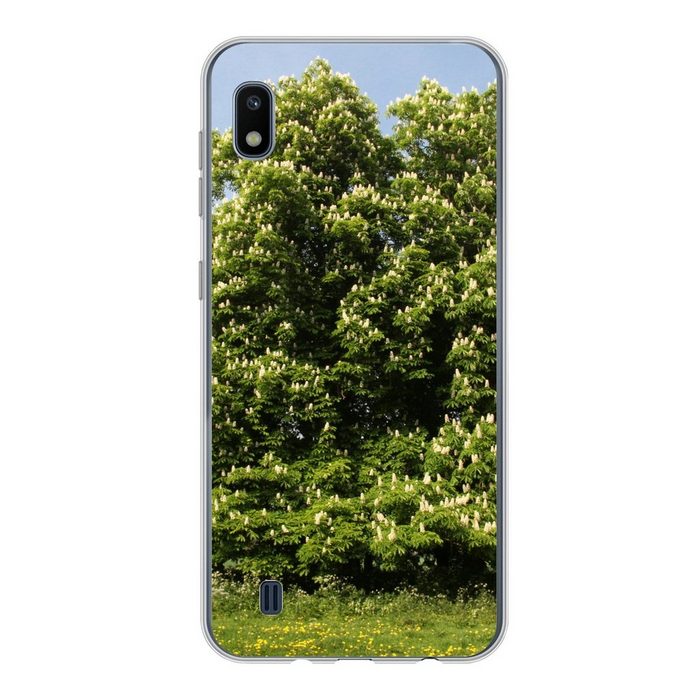 MuchoWow Handyhülle Ein Kastanienbaum im Frühling in England Handyhülle Samsung Galaxy A10 Smartphone-Bumper Print Handy