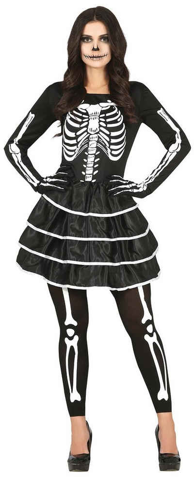 Fiestas Guirca Kostüm, Skelett-Outfit Kostüm Halloween für Damen