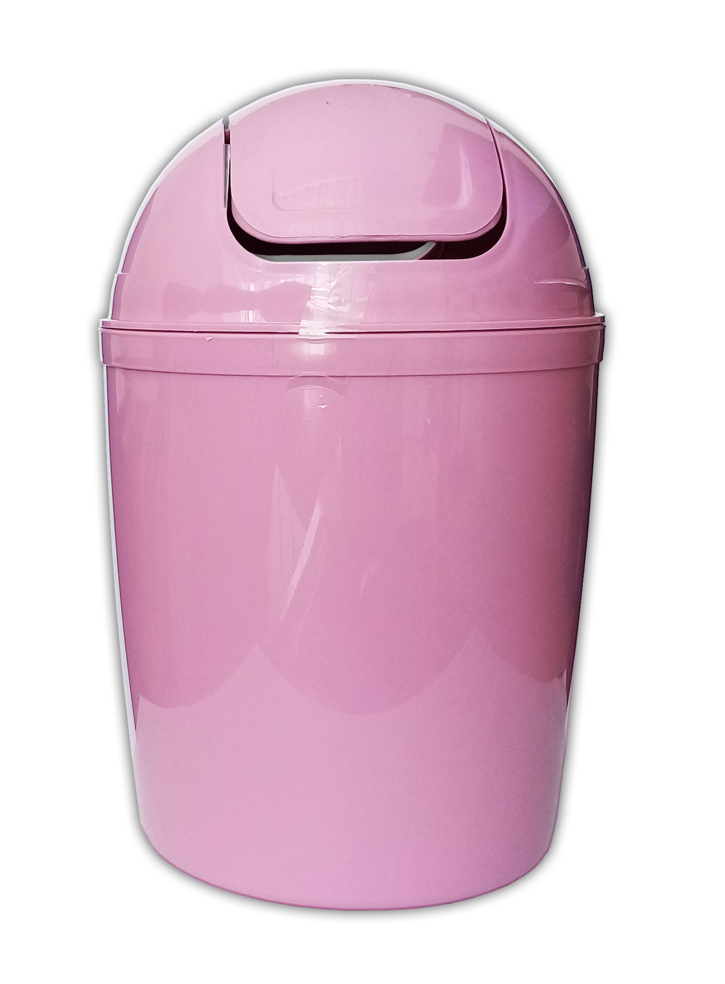 10-Liter-Papierkorb Mit Schwingdeckel – Rosa, Aus Kunststoff, Mit Tragegriffen, Für Küche, Büro & Mehr