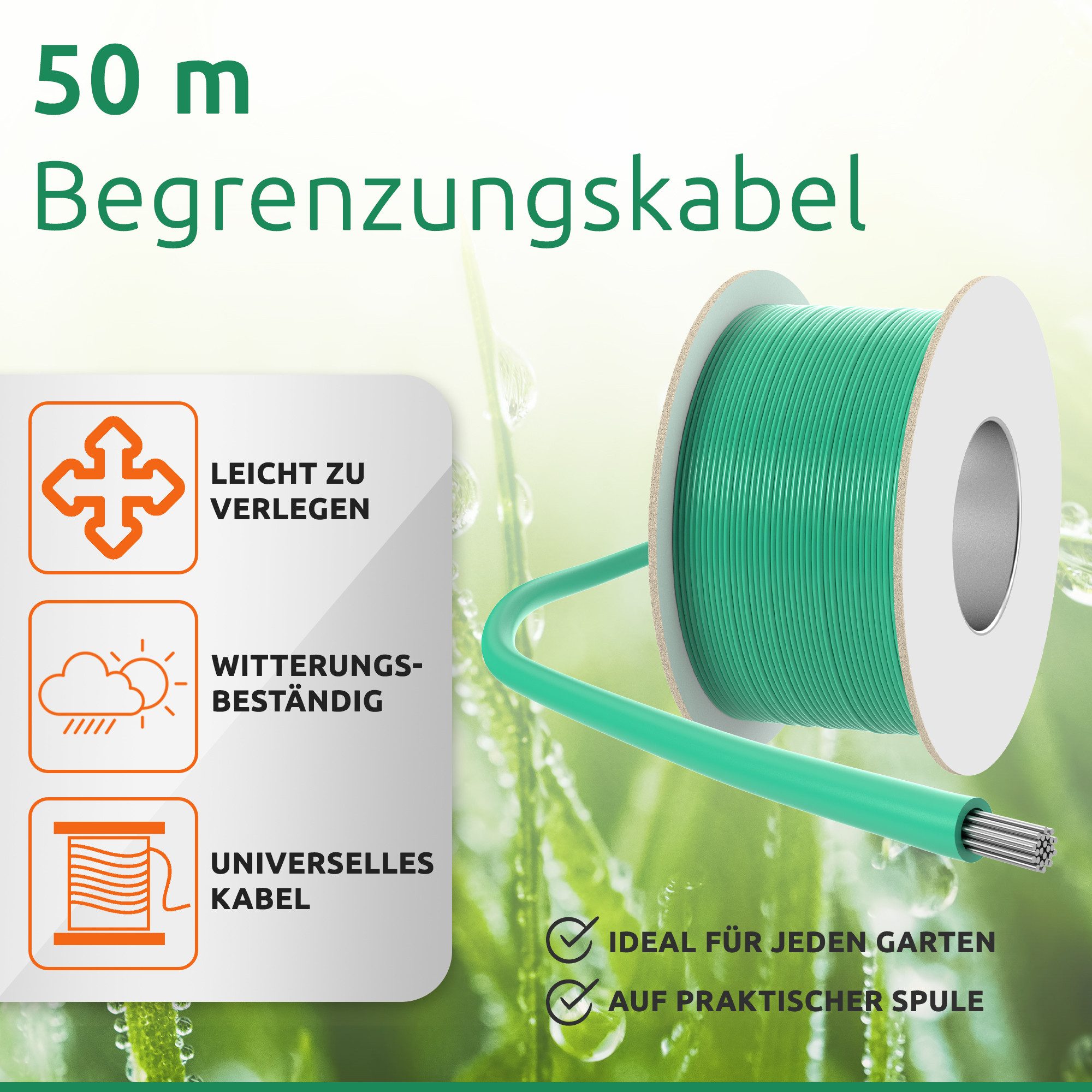 ECENCE Begrenzungs-Kabel Mähroboter kompatibel Husqvarna Begrenzungskabel, günstig online kaufen