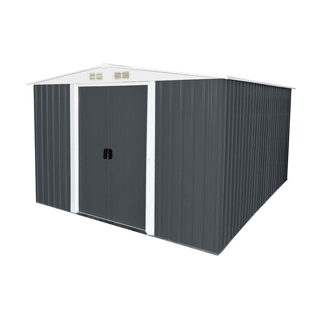 HOME DELUXE Gerätehaus Geräteschuppen BOHIO - XXL, BxT: 257x313 cm, 11,6 m³ Gartenhaus, verzinktes Stahlblech 4 Belüftungsöffnungen