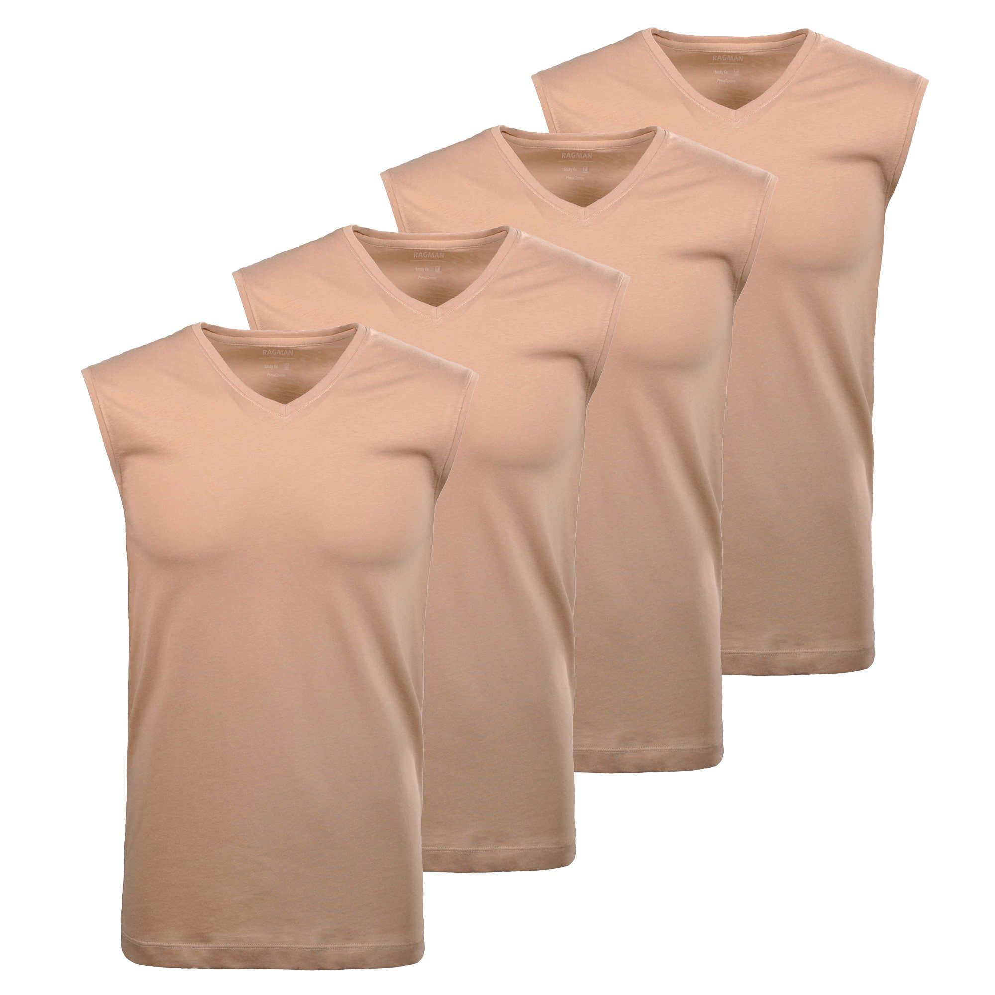 RAGMAN Unterhemd Herren Unterhemd 4er Pack Baumwolle (Packung, 4er Pack) günstig online kaufen