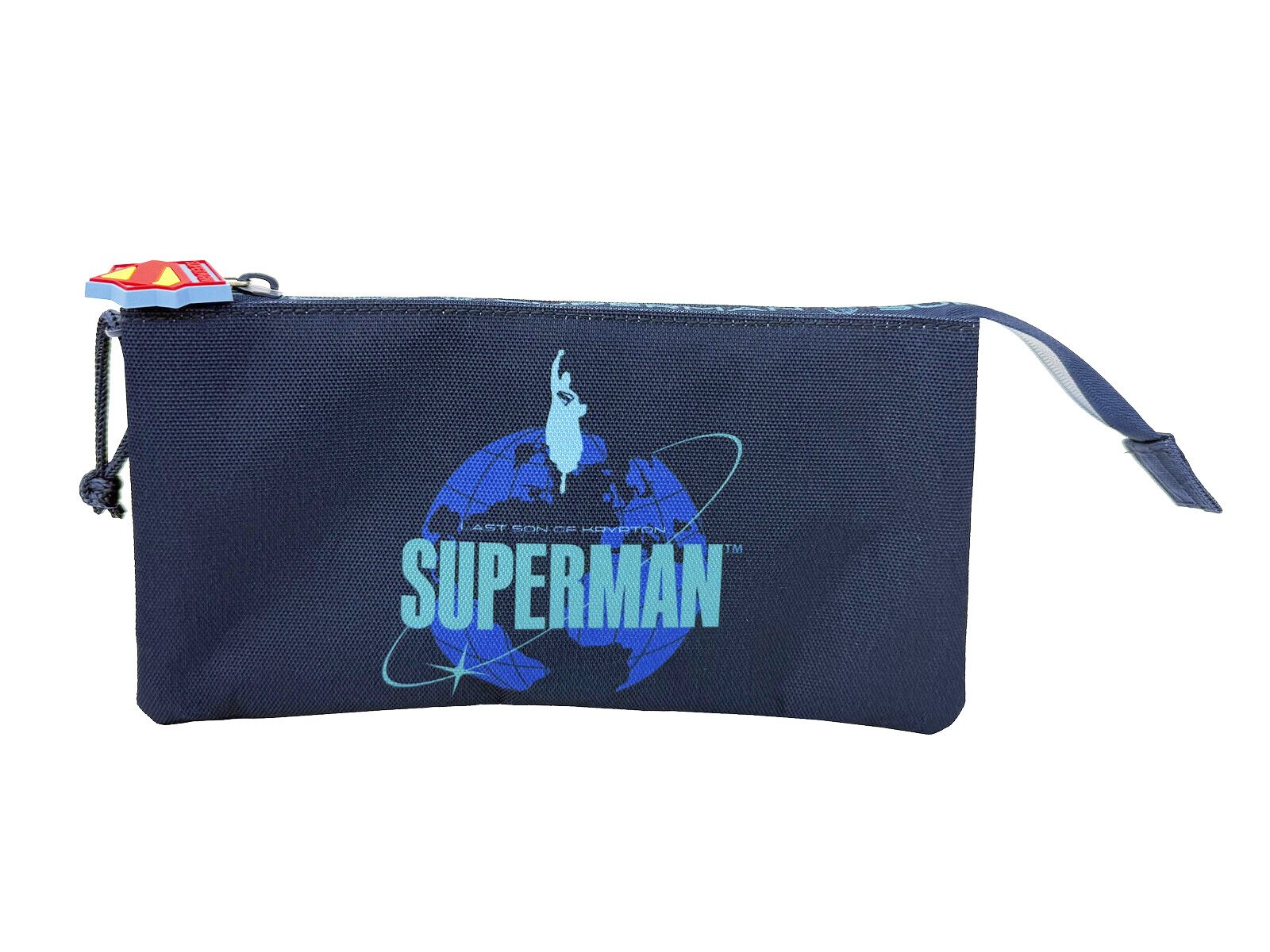 Superman Federmäppchen drei Fächer Etui Federmäppchen für Schule und Alltag