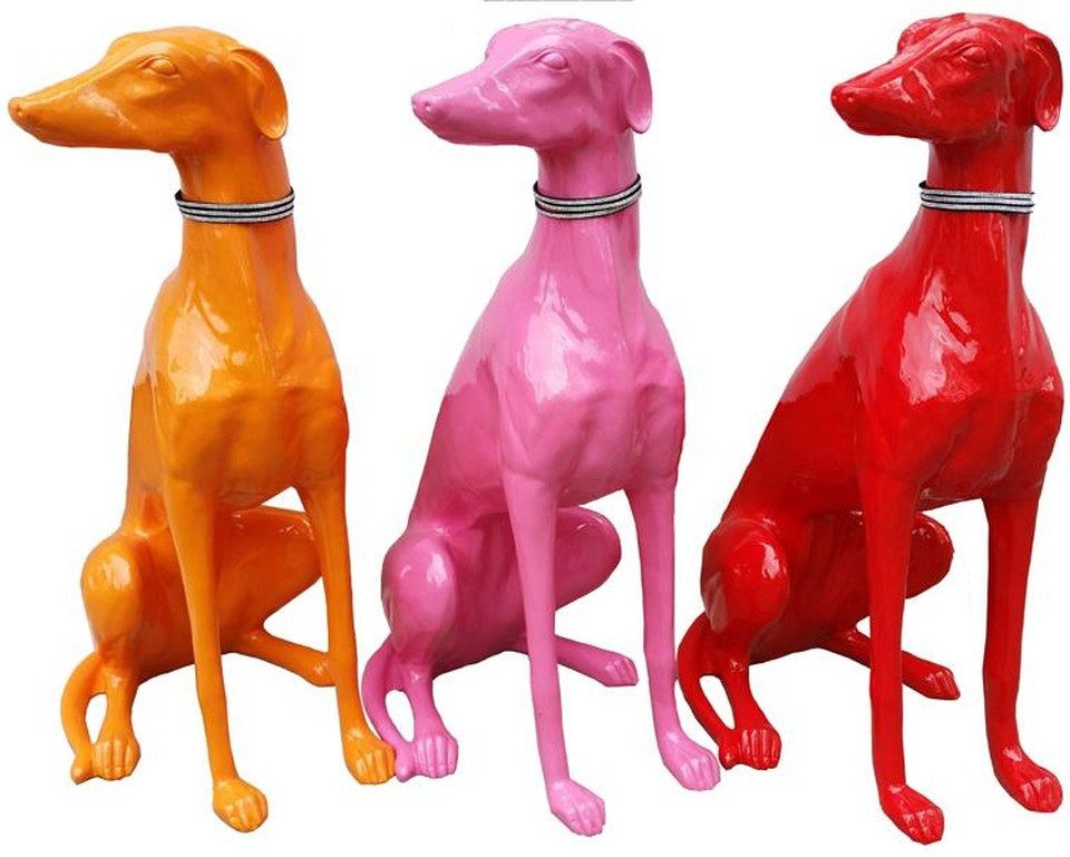 Xlmoebel Dekofigur Abstrakte Deko Figur Skulptur 80cm Windhund Statue, Made in Europa
