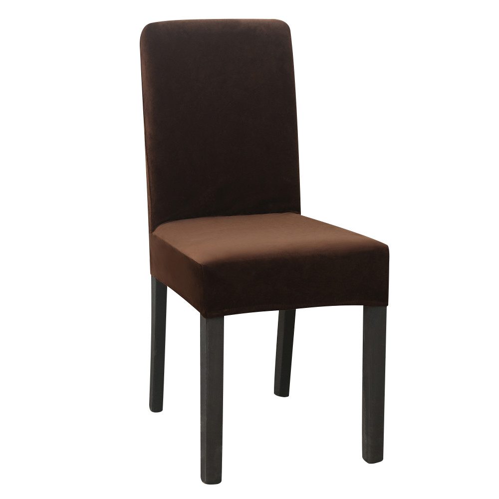 Rosnek Stuhlhusse Wasserdichter,Stretch,Samt,Einfarbig Esszimmer Hochzeit Deko