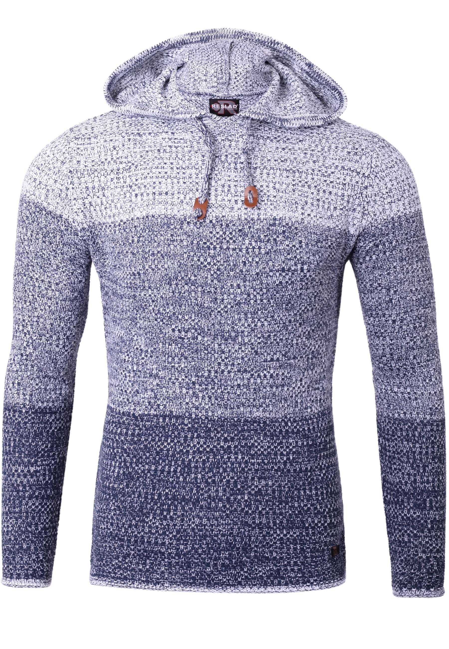Strickpullover Reslad Strickpullover Herren Colorblock Kapuzen-Pullover Hoodie RS-310