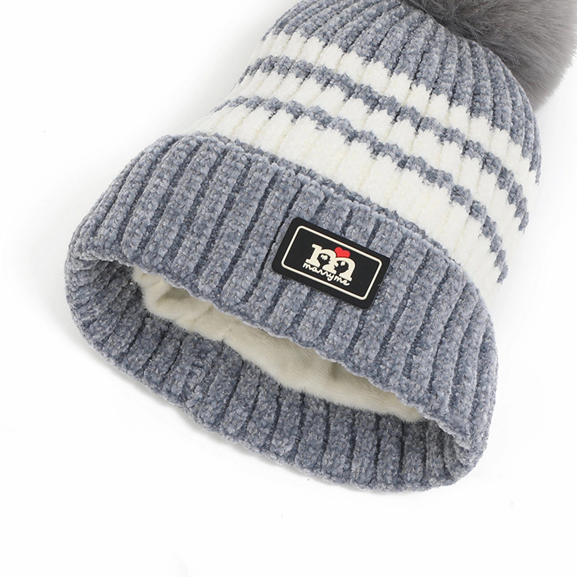 Coonoor Filzhut Mütze & Schal Kinder Unisex Schal Mütze Handschuhe Set (Wintermütze, Schal, Handschuhe, dreiteiliges Set)