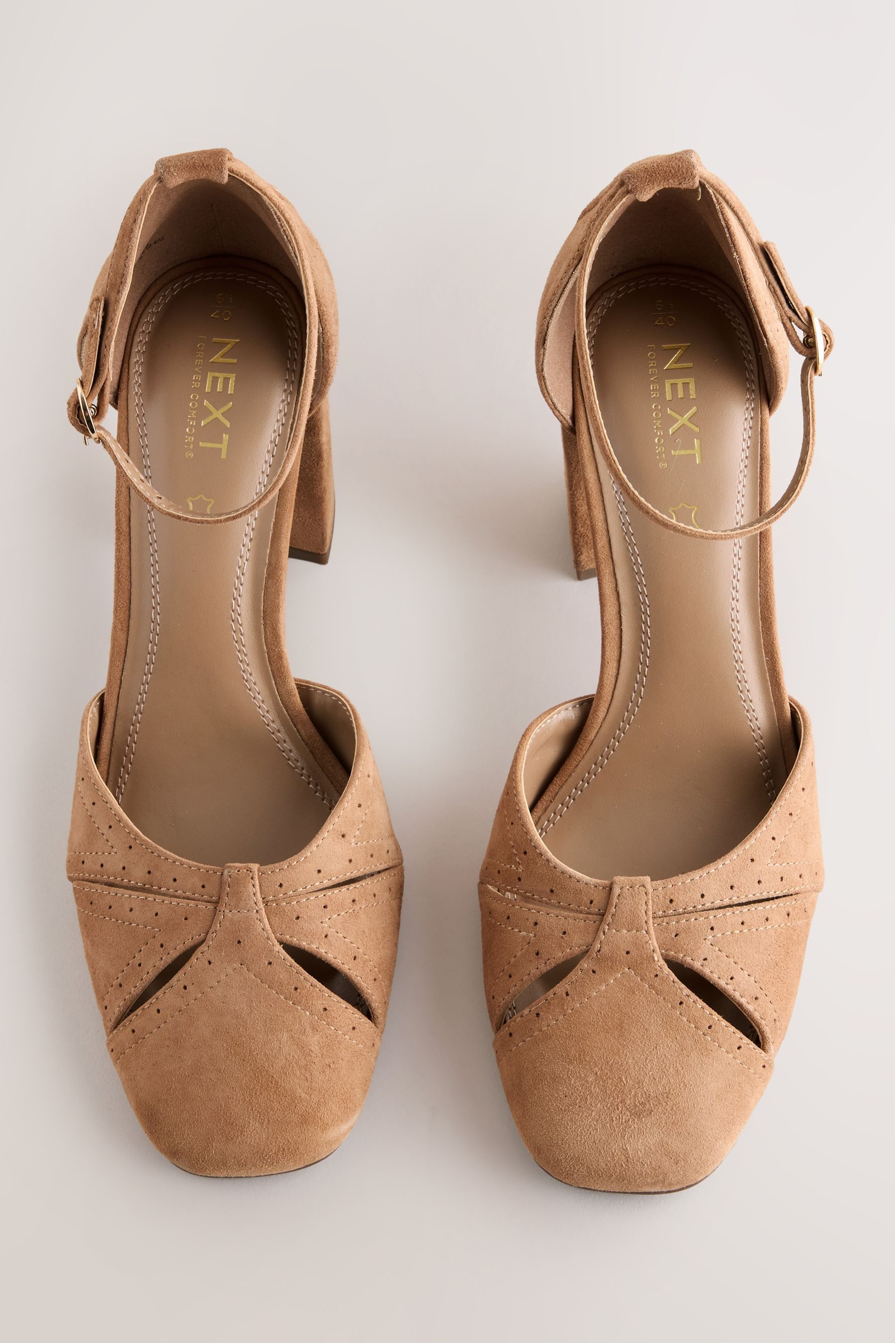 Next Forever Comfort® Ledersandalen mit Knöchelriemen High-Heel-Sandalette (1-tlg)