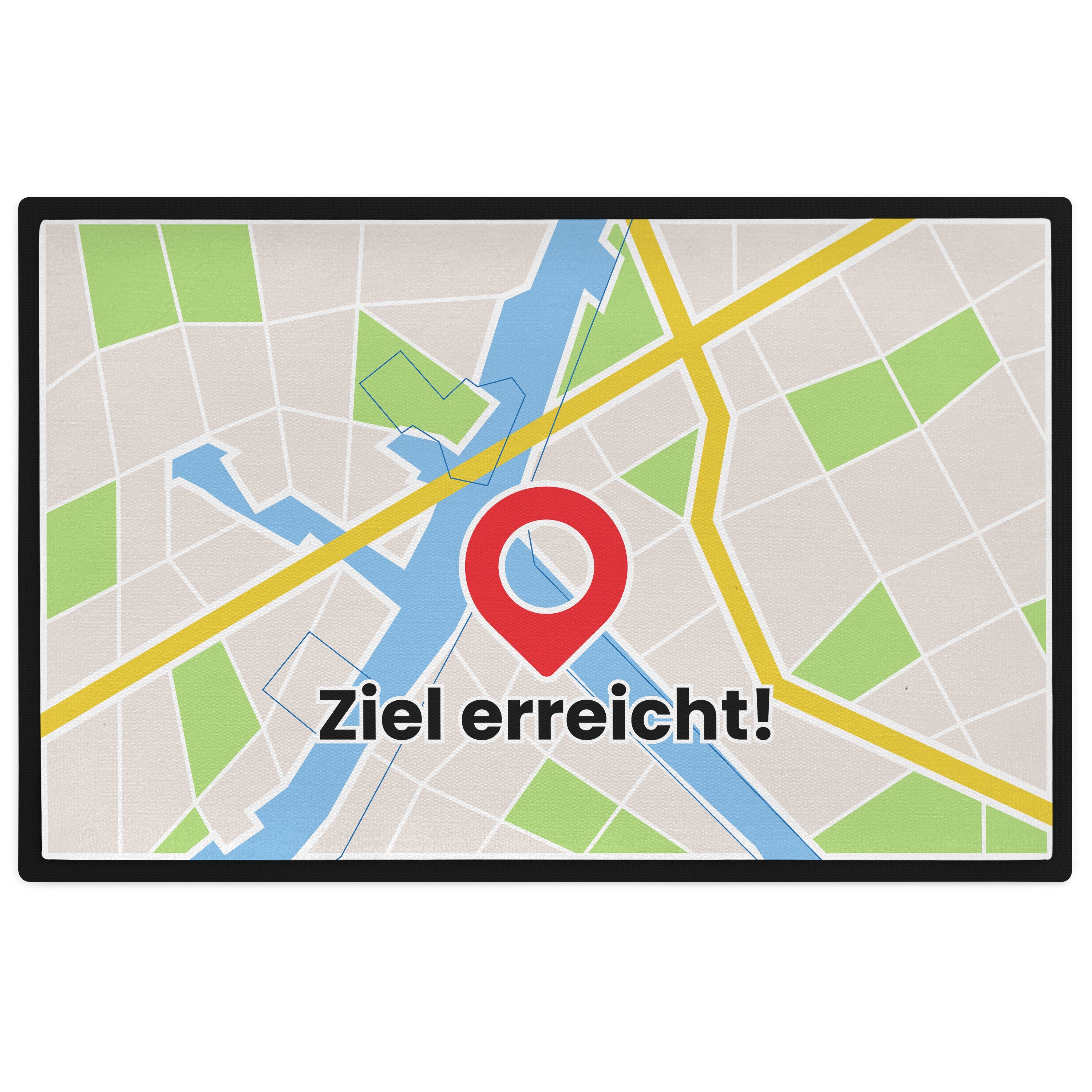 Fußmatte Ziel Geschenk Erreicht und Lustig Fußmatte Trendation Außen Stadtkarte Inne, 60x40