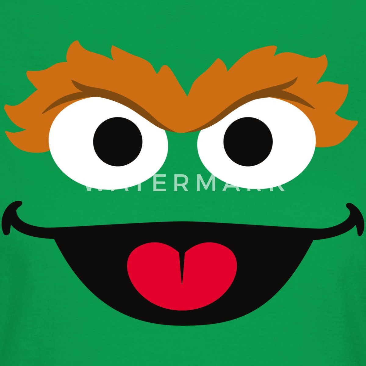 Spreadshirt T-Shirt Sesamstraße Oscar Kostüm Gesicht Karneval Frauen T-Shirt (1-tlg)
