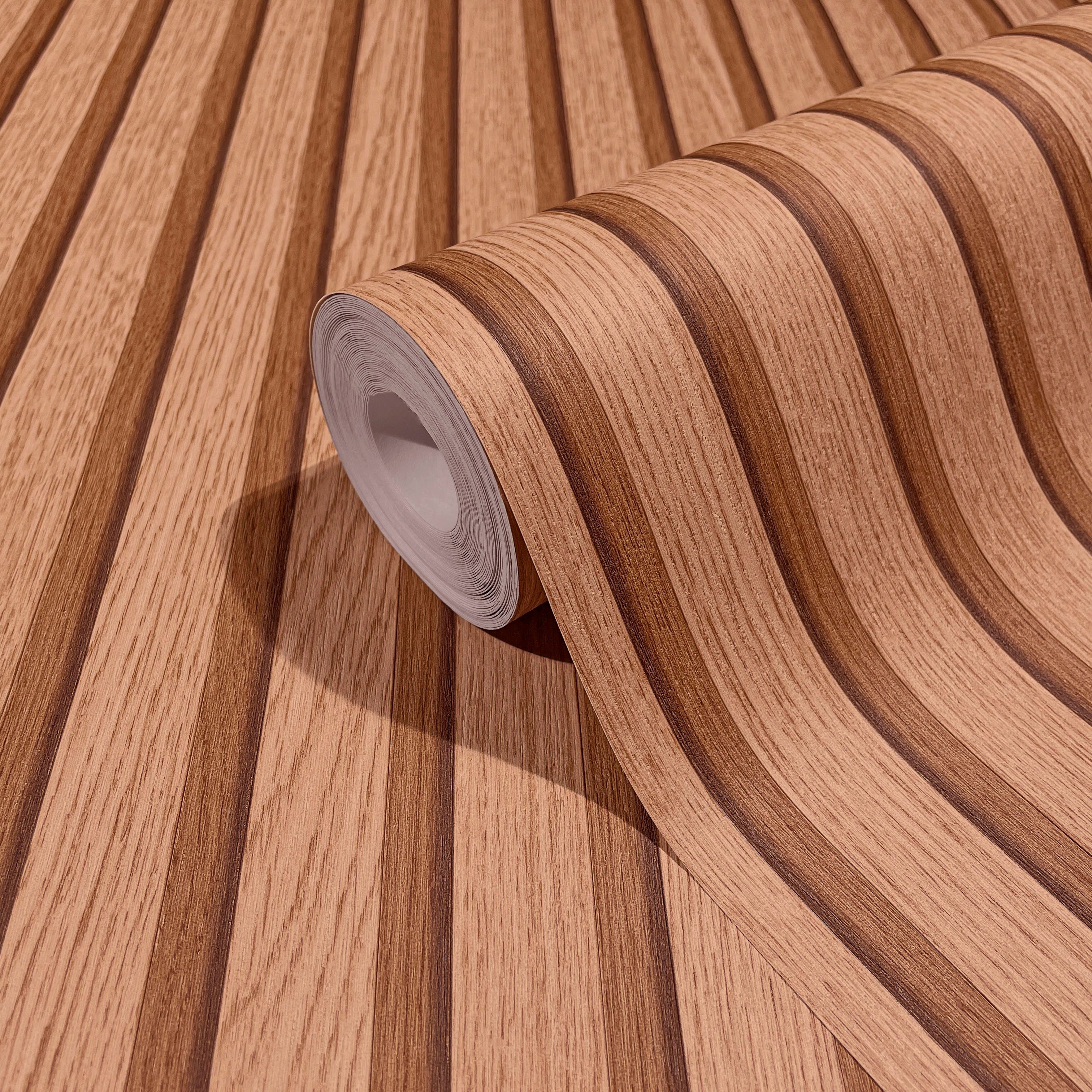 Marburg Vliestapete Timber Wandpaneele Optik, geprägt, matt, 3D moderne Tapete für Wohnzimmer Schlafzimmer Küche – Bild 2 von 4