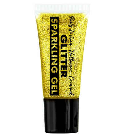 Widmann S.r.l. Theaterschminke Professionelles Glitter Make-up - Tube 25 ml Gold