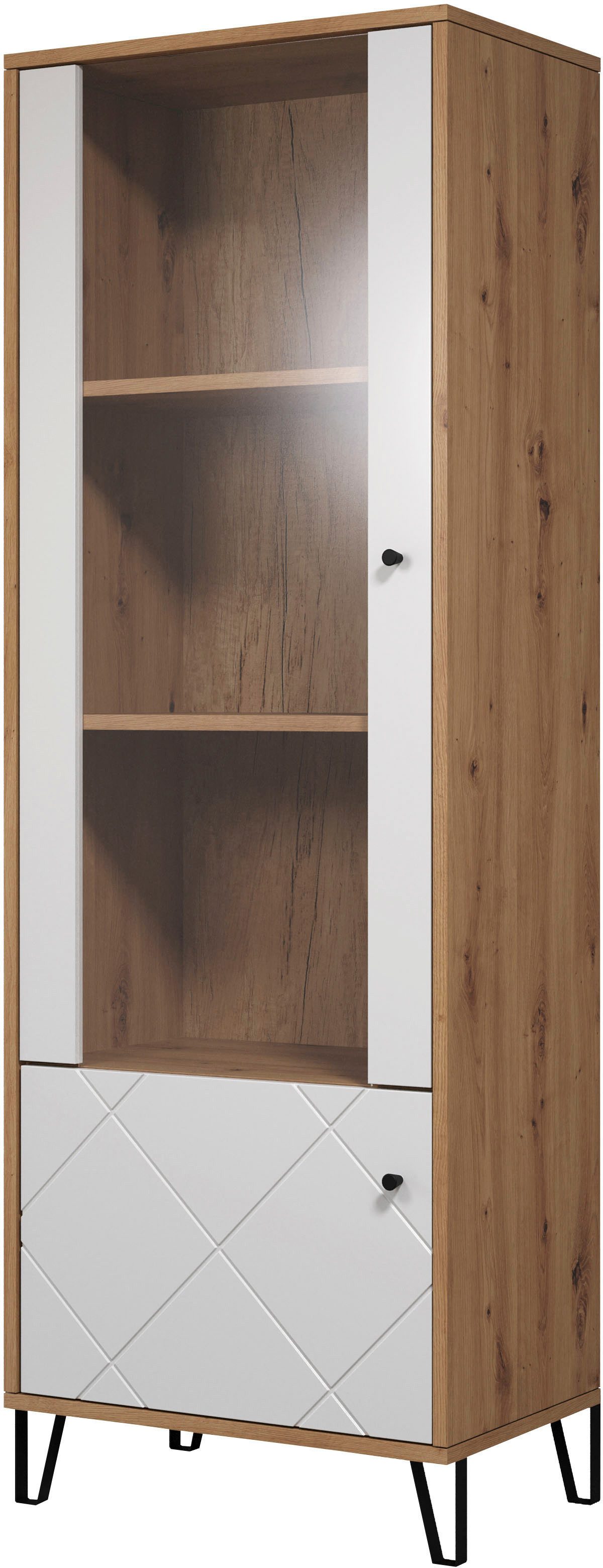 Home affaire Standvitrine Tarragona Standvitrine mit 2 Türen - (B/T/H) 63/40/172 cm