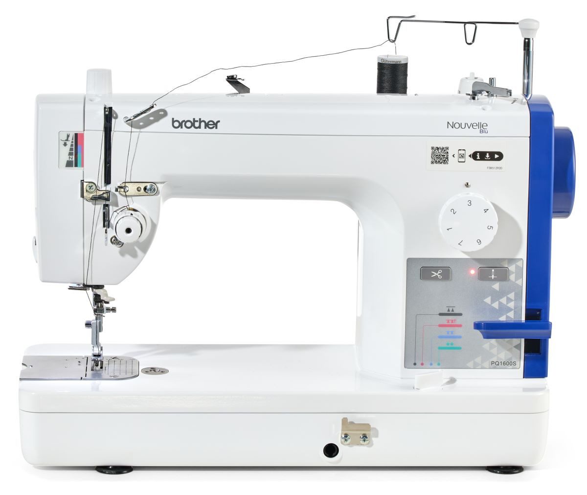 Brother Nähmaschine PQ 1600S, 1 Programme, robuster Schnellnäher, Geradstich-Maschine inkl. Kniehebel und Tisch