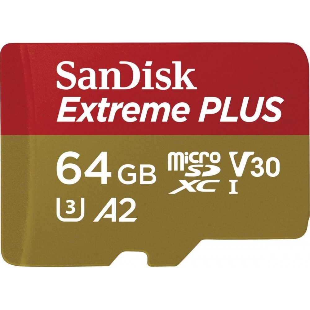 Sandisk Extreme Plus 64GB microSDXC 200MB/s Speicherkarte Speicherkarte (64 GB, Wasserfest und stoßfest)
