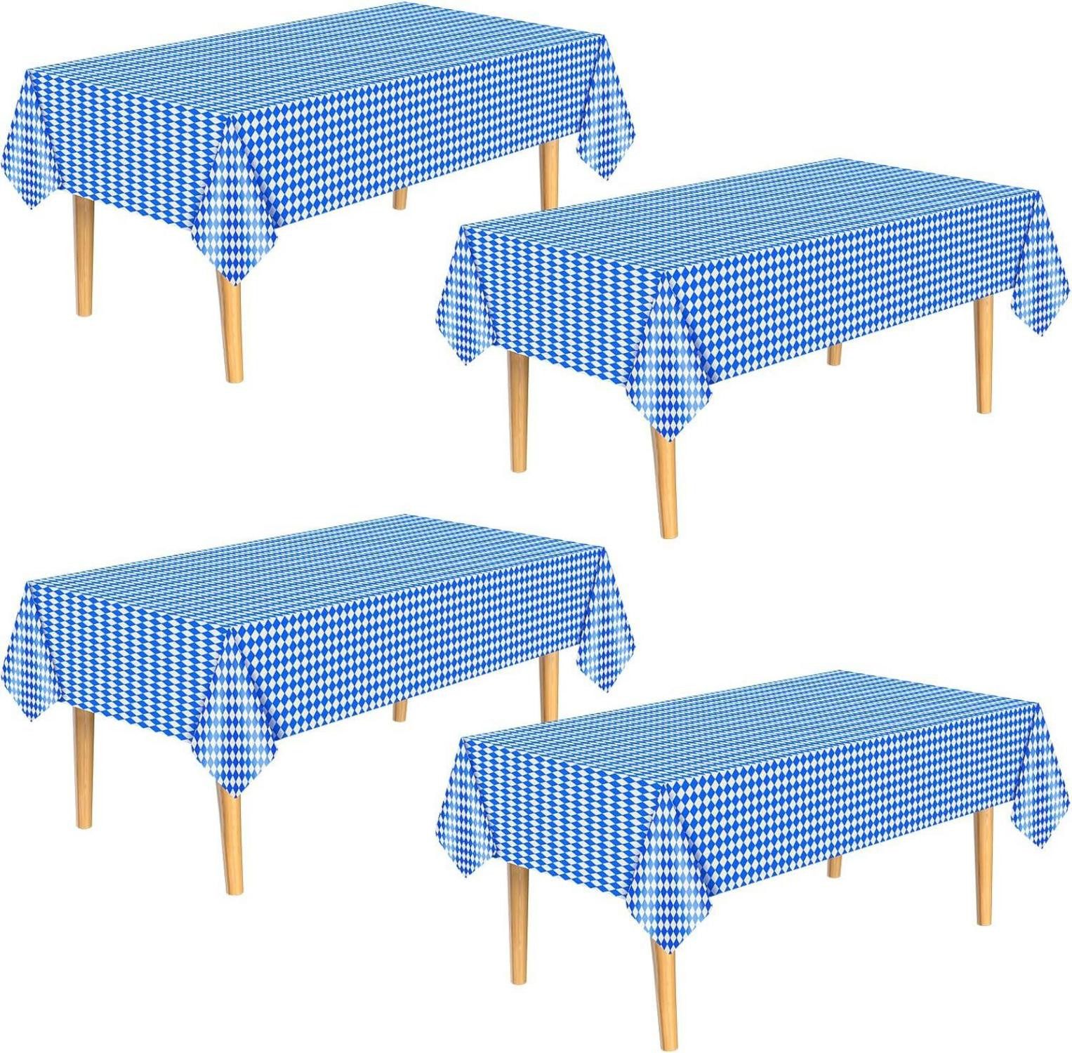 Tischdecke Oktoberfest Tischtuch bayerische Flagge blau weiß Rautenkaro Einweg