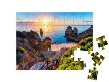 puzzleYOU Puzzle Praia do Camilo: Strand an der Algarve, Portugal, 48 Puzzleteile, puzzleYOU-Kollektionen Natur, Algarve, Regionen