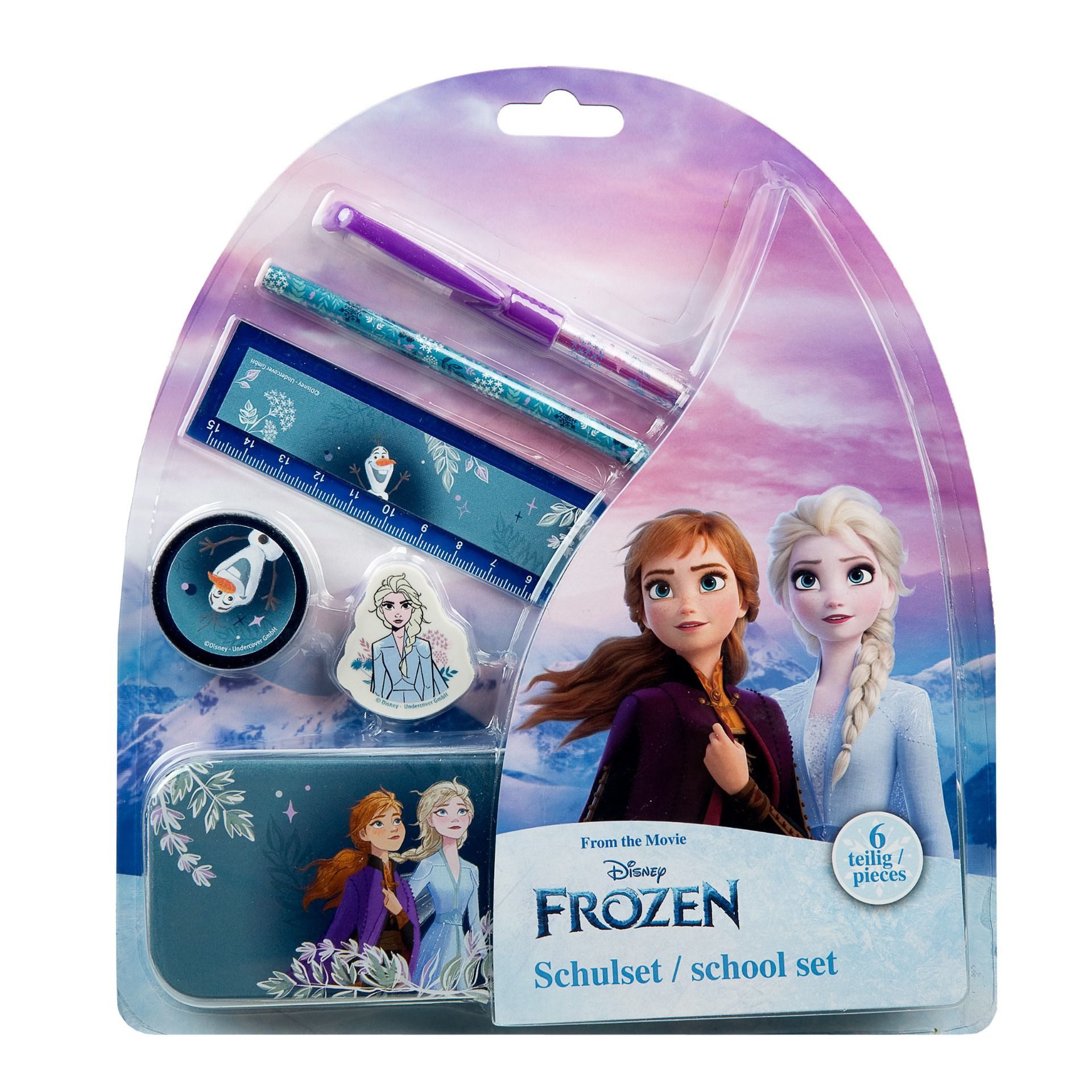 Disney Bleistift Frozen Schulset Schreibwaren für die Schule 6-teiliges Set