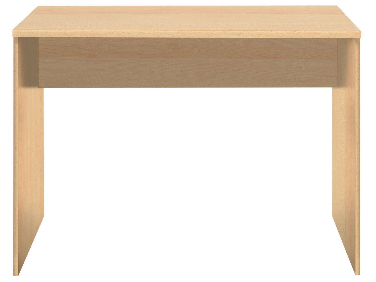 möbelando Schreibtisch Olli, Moderner Schreibtisch aus Spanplatte in Buche Nachbildung. Breite 106 cm, Höhe 75 cm, Tiefe 75 cm