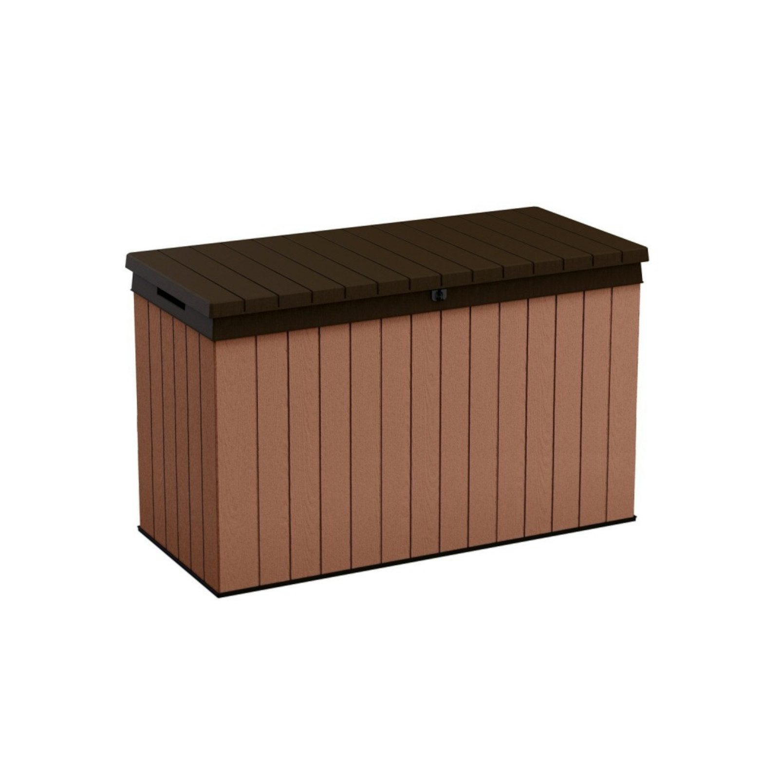 Keter Gartenbox "Darwin" 662 Liter naturgetreue Holzoptik Deckel bis 300 kg günstig online kaufen
