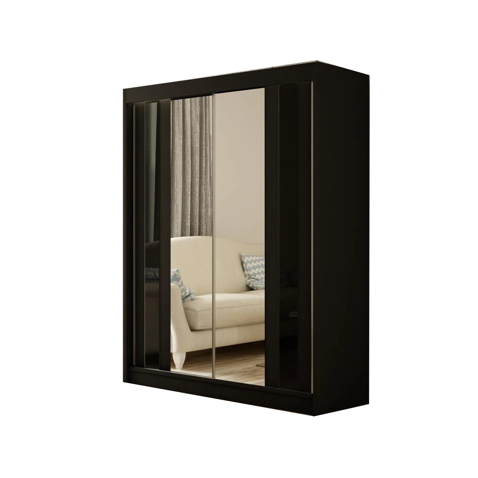 Beautysofa Kleiderschrank Coma (beide Türen mit günstig online kaufen