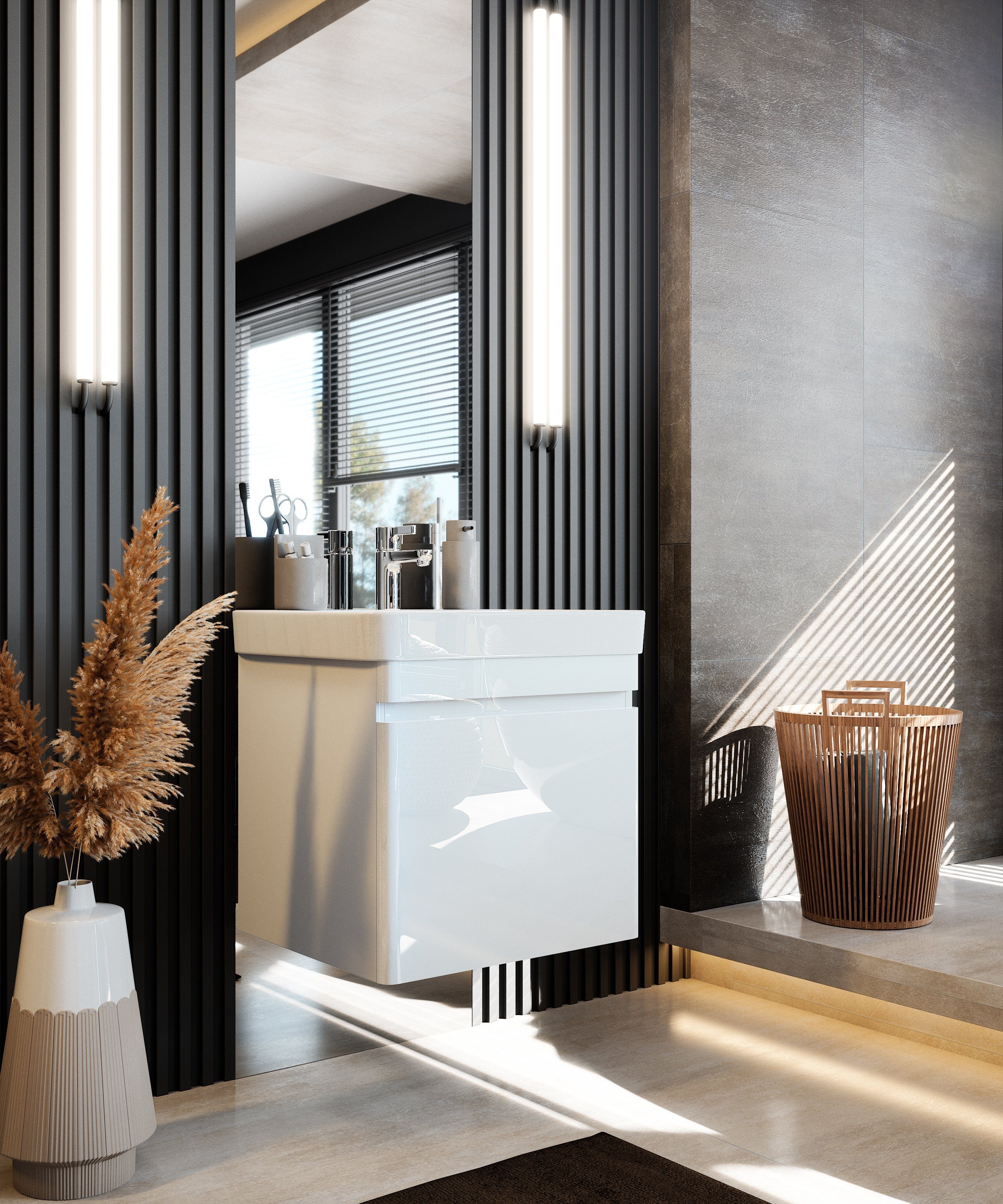 Newroom Waschtisch Axina, Waschbeckenunterschrank inkl. Waschbecken lackier günstig online kaufen