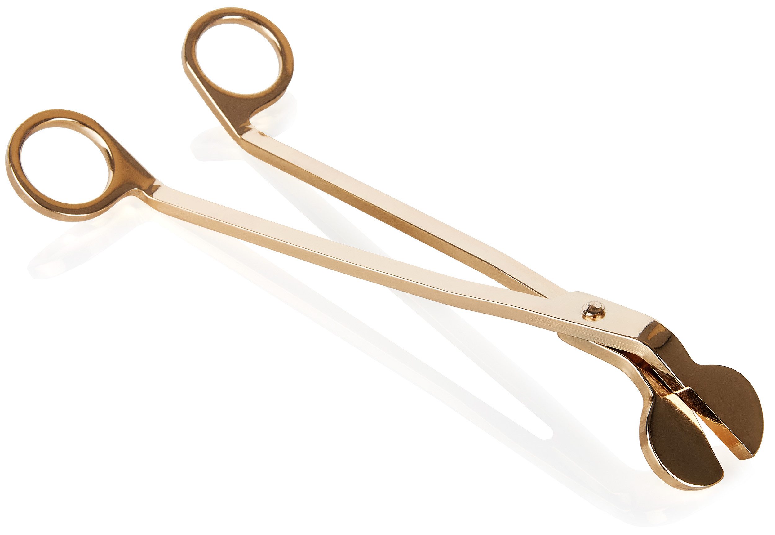 BRUBAKER Kerzenhalter Dochtschere für Kerzen und Duftkerzen Gold - Kerzendochtschneider (für saubere Dochte, 1 St., Kerzenschere aus Metall), 8 cm Dochtschneider Dochtknipser - Kerzenzubehör Schere