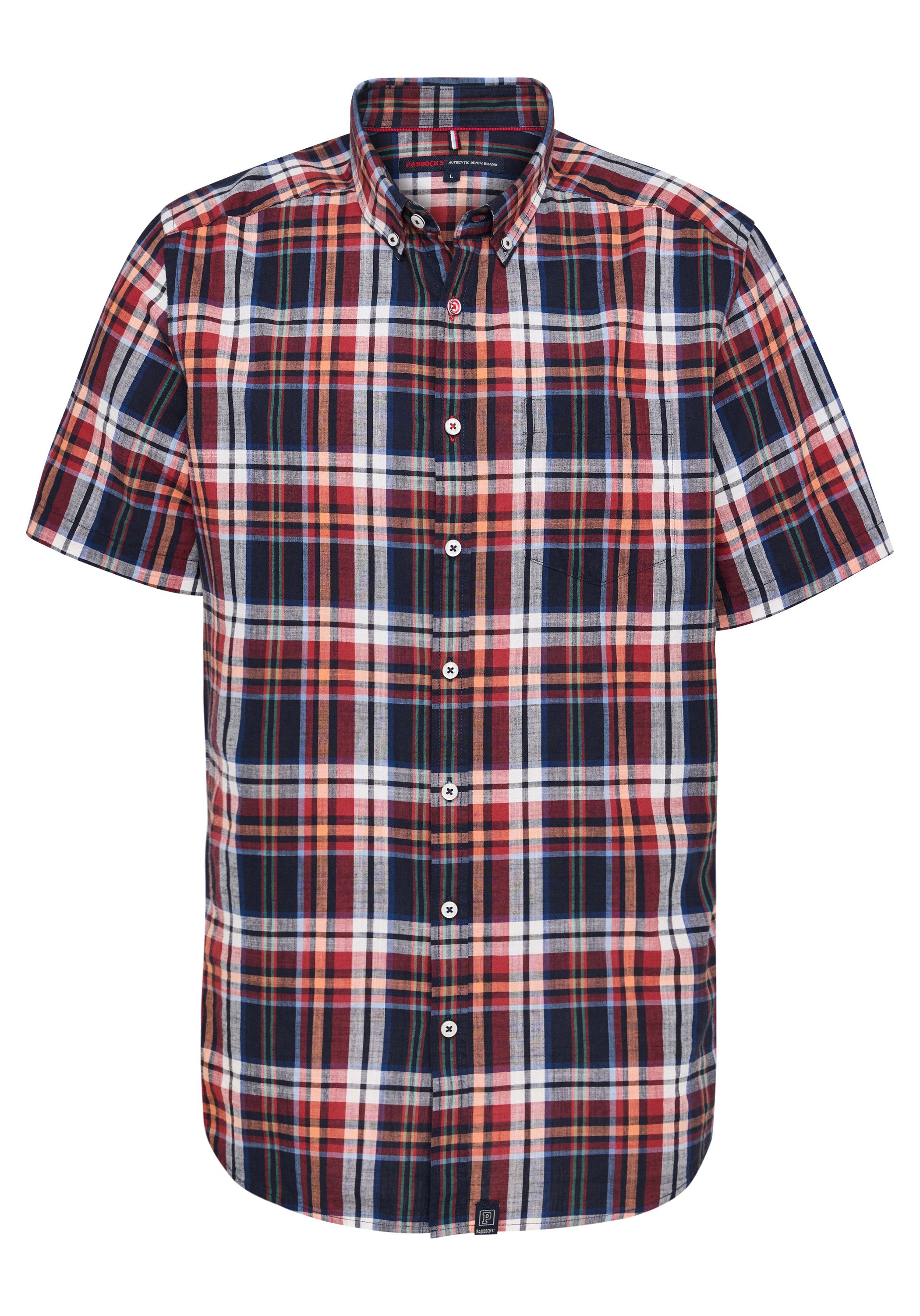 Paddock's Kurzarmhemd Freizeithemd mit Kurzarm aus reiner Baumwolle günstig online kaufen