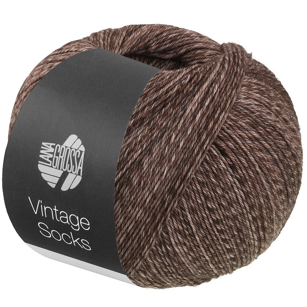 LANA GROSSA VINTAGE SOCKS Häkelwolle, 400 m (hochwertige 4-fach Sockenwolle mit Ton in Ton Farbeffekt), 100 g