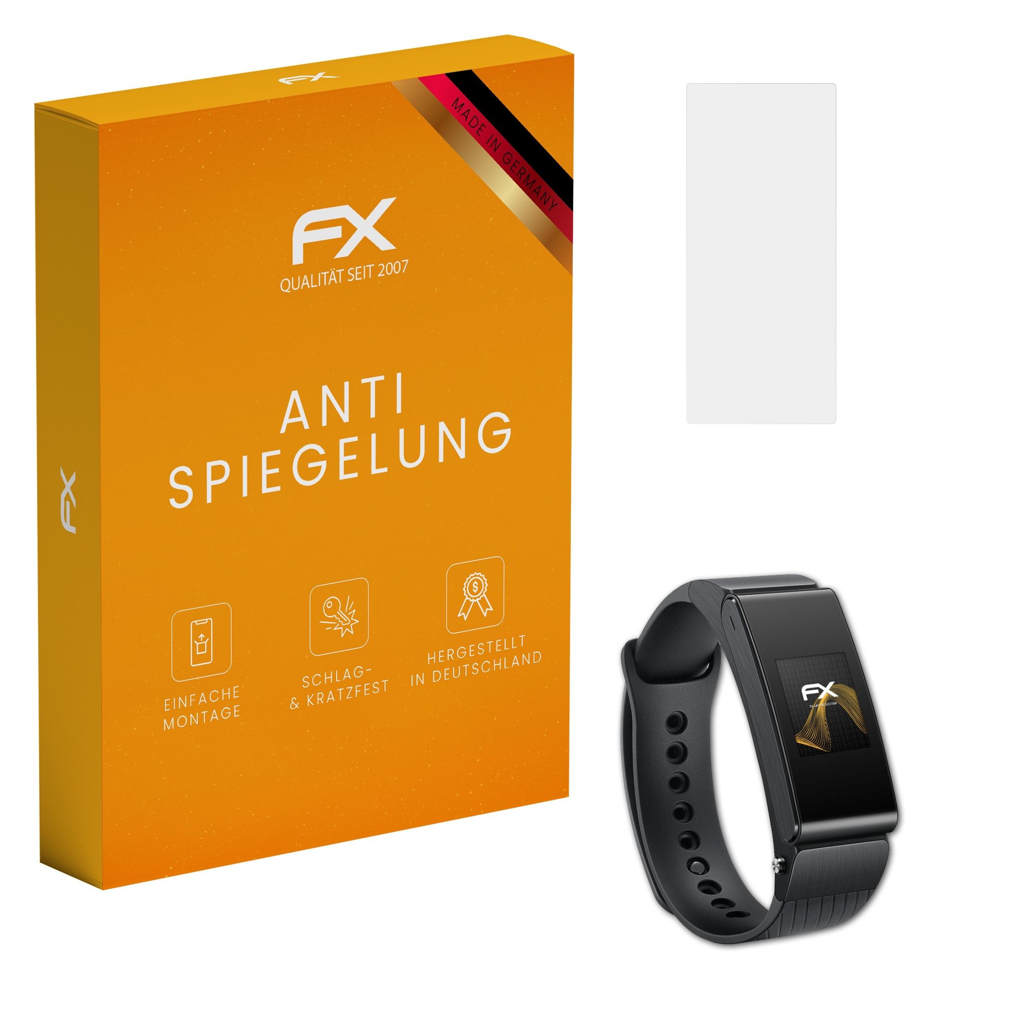 atFoliX Schutzfolie für Huawei TalkBand B2, (3 Folien), Entspiegelnd und stoßdämpfend
