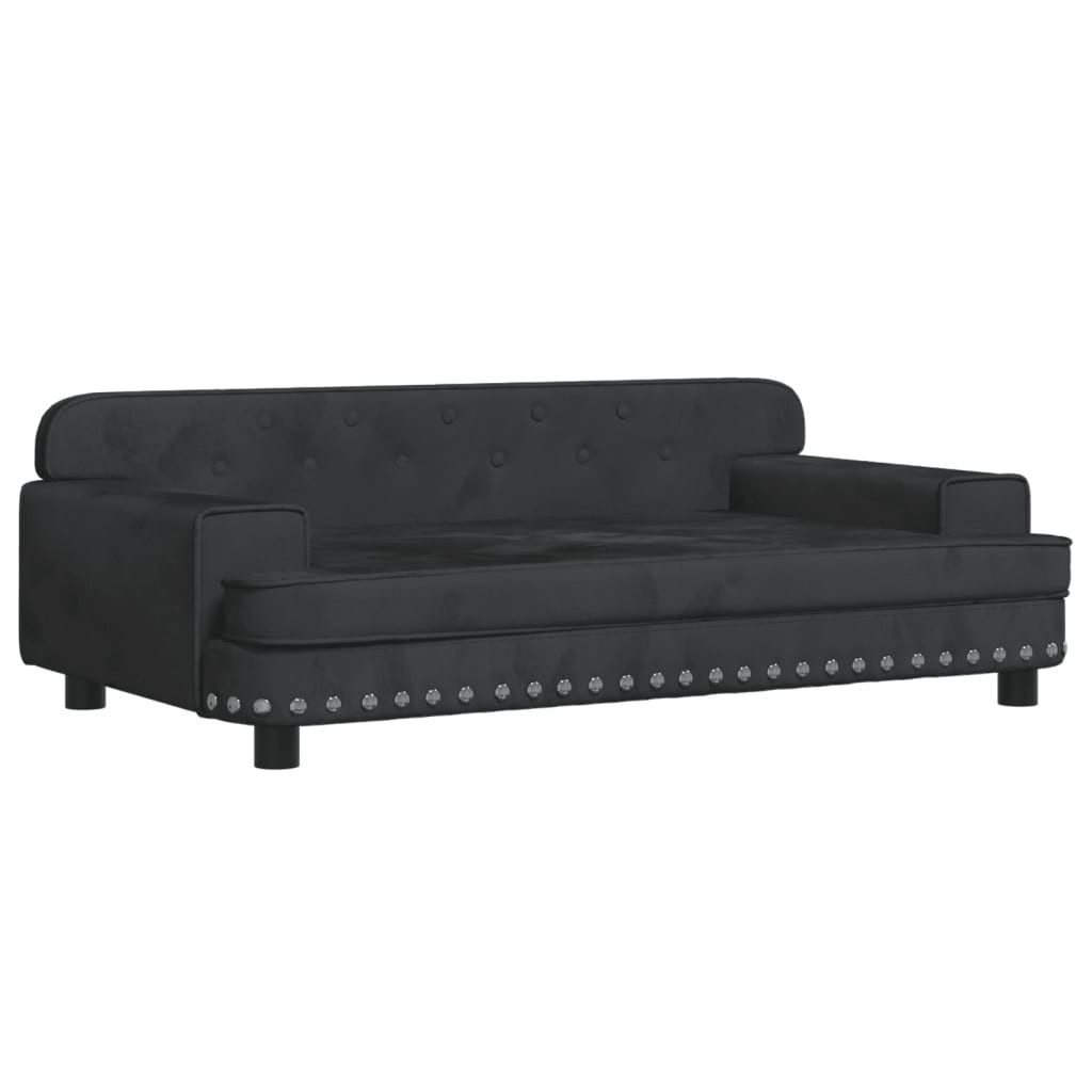 vidaXL Tierbett, Hundebett Schwarz 90x53x30 cm Samt
