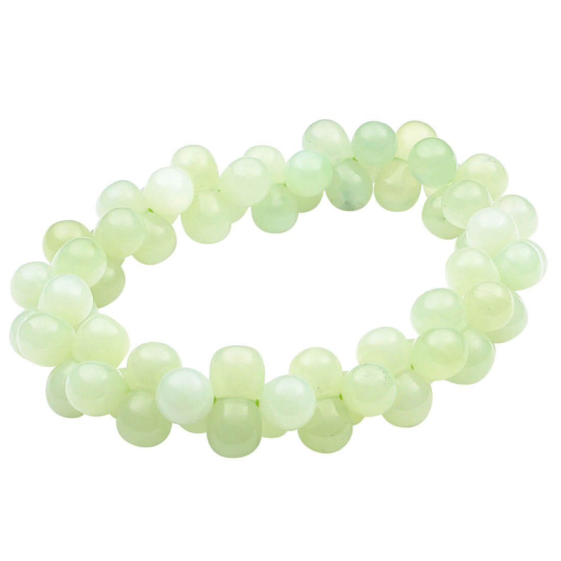 Schmuck Krone Armband Armband aus Jade in DNA-Form, hellgrün, endlos