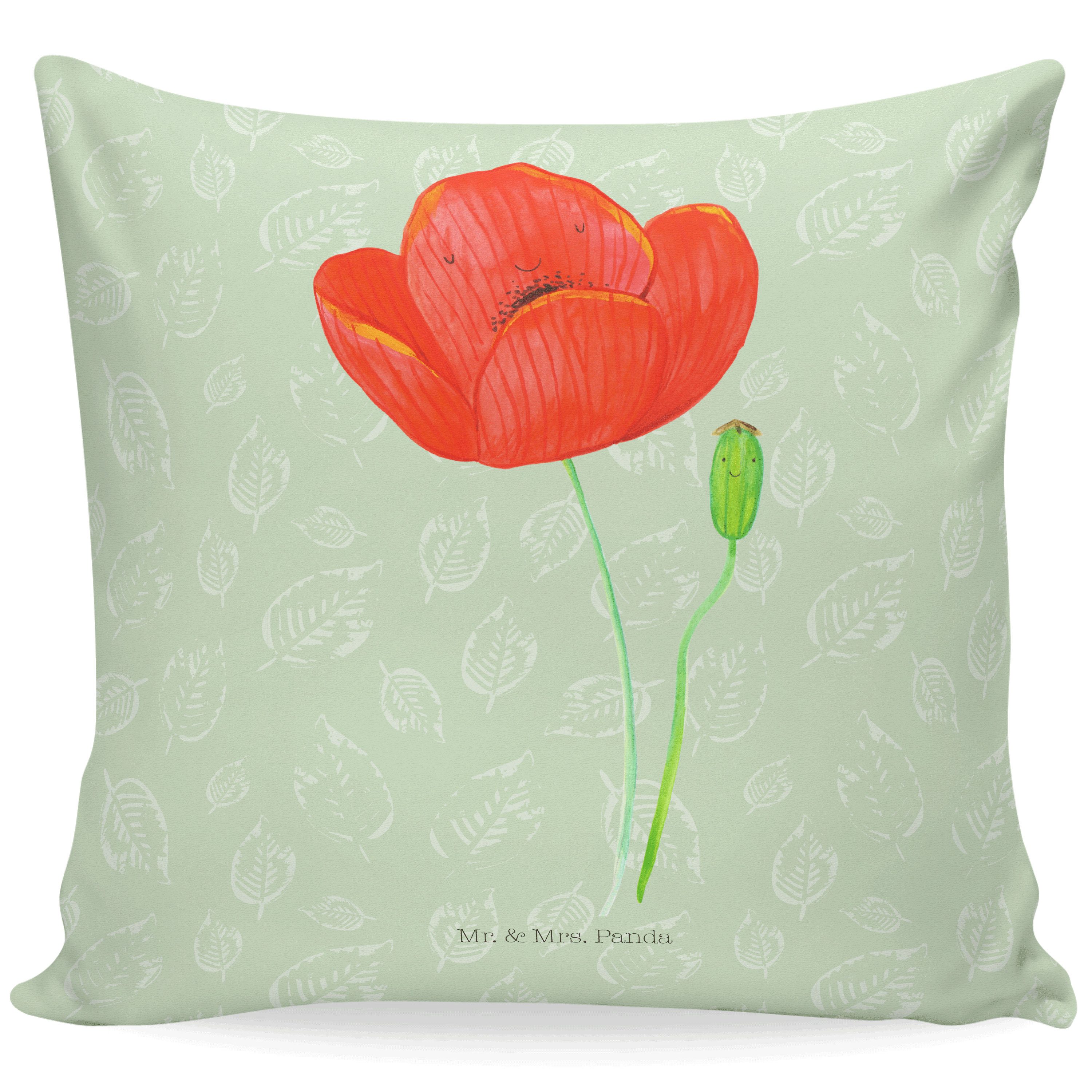 Mr. & Mrs. Panda Декоративные подушки Blume Mohnblume, Kopfkissen, Blattgrün, Glaube, kuschelkissen 40x40