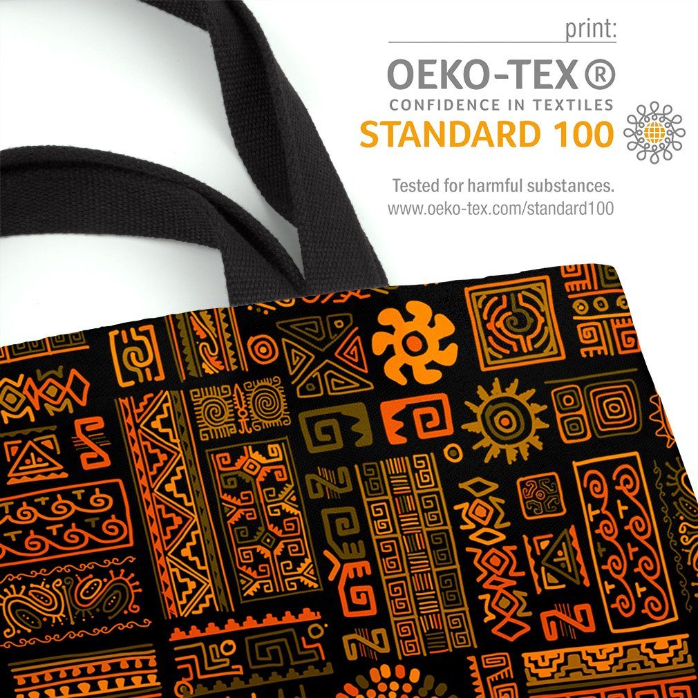 VOID Henkeltasche (1-tlg), Ethno Ornamente Afrika Indigen Muster Stammesmuster Tribal Kunsthandw