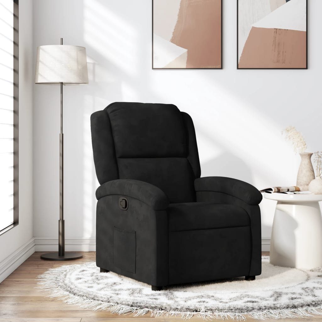 vidaXL Sessel Relaxsessel Schwarz Samt (1-St)