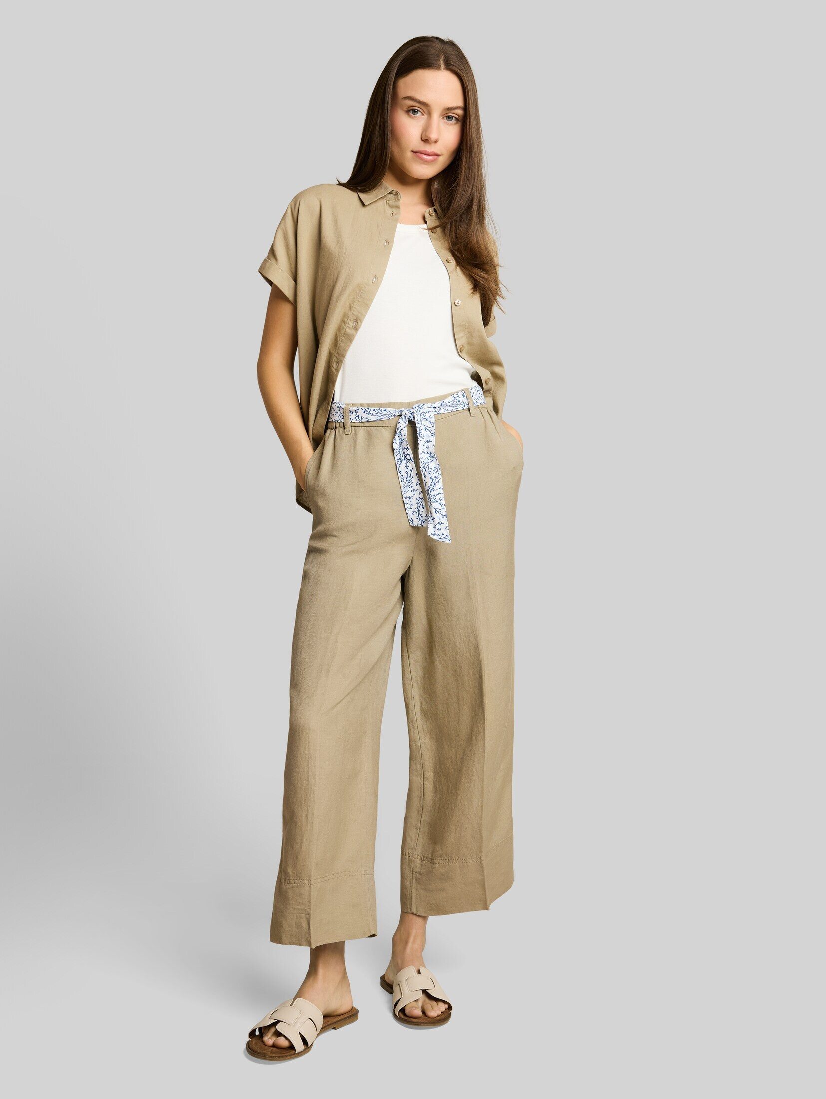 TOM TAILOR 7/8-Hose Hosen & Chino Culotte Hose mit Leinenanteil
