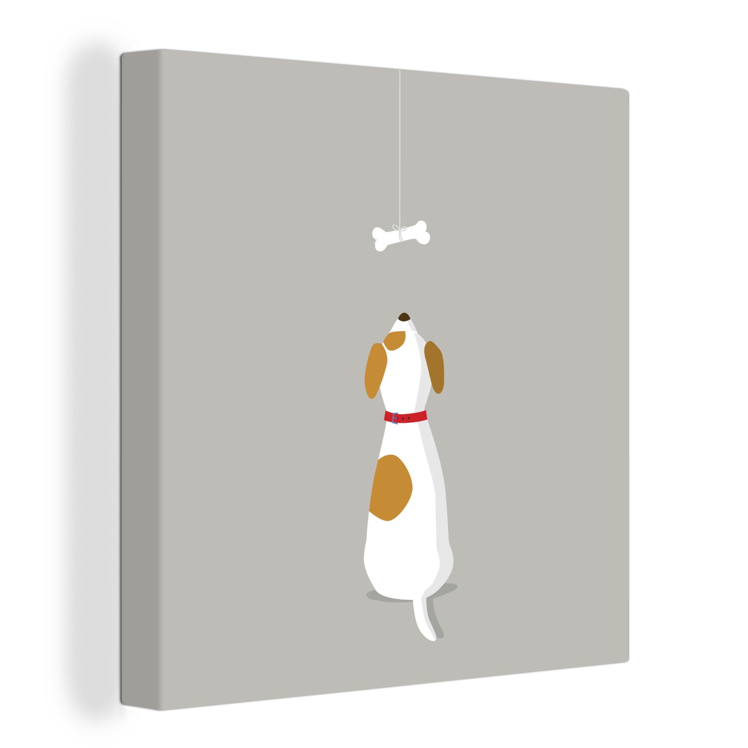 - St), Knochen, Leinwand - Bilder Schlafzimmer Wohnzimmer Hund (1 Design Leinwandbild OneMillionCanvasses® für