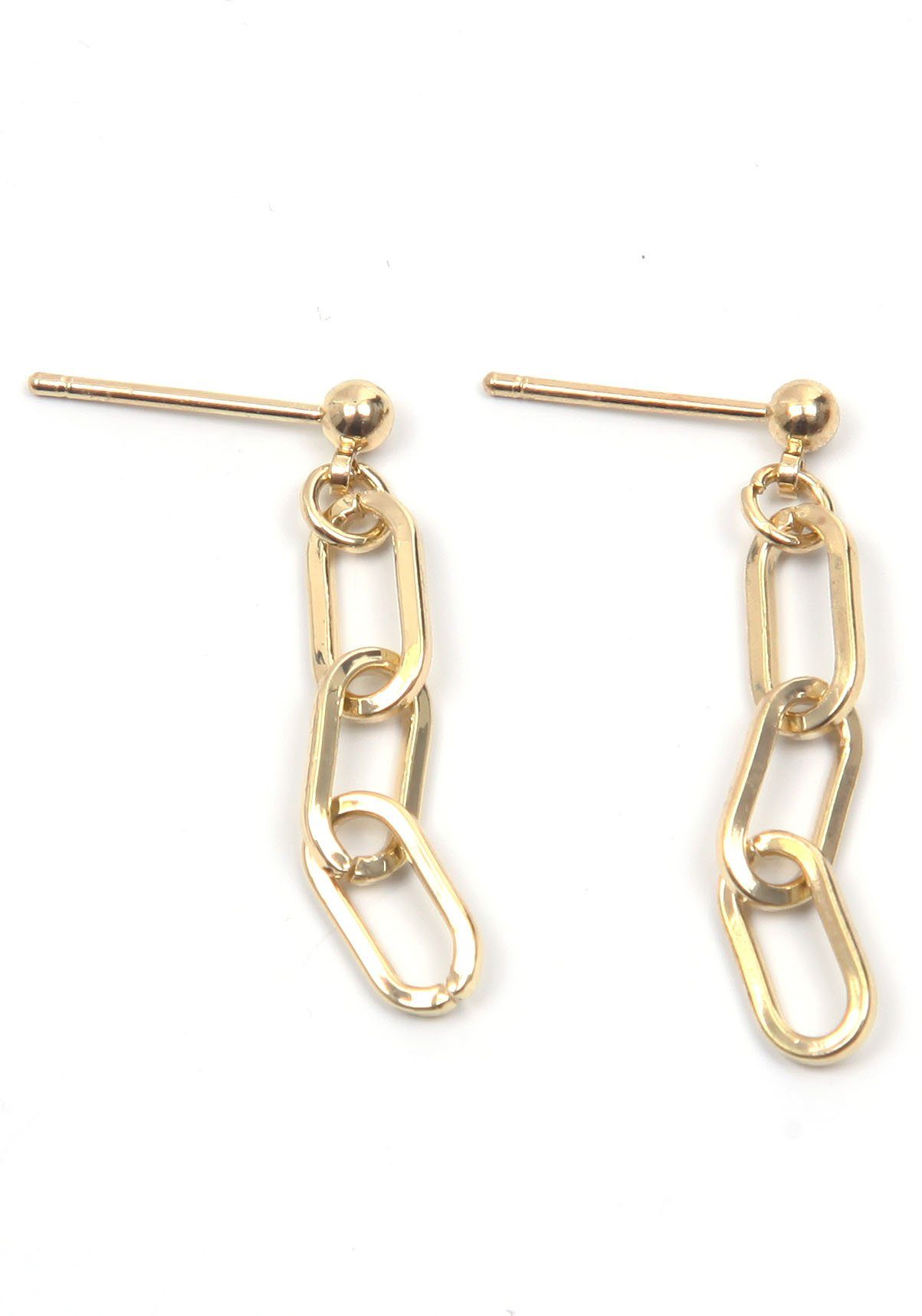 Firetti Paar Ohrstecker kleine Kugeln, Kettenglieder