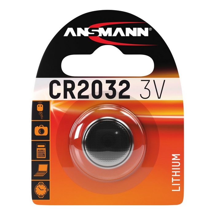 ANSMANN® ANSMANN Lithium Knopfzelle CR2032 Knopfzelle