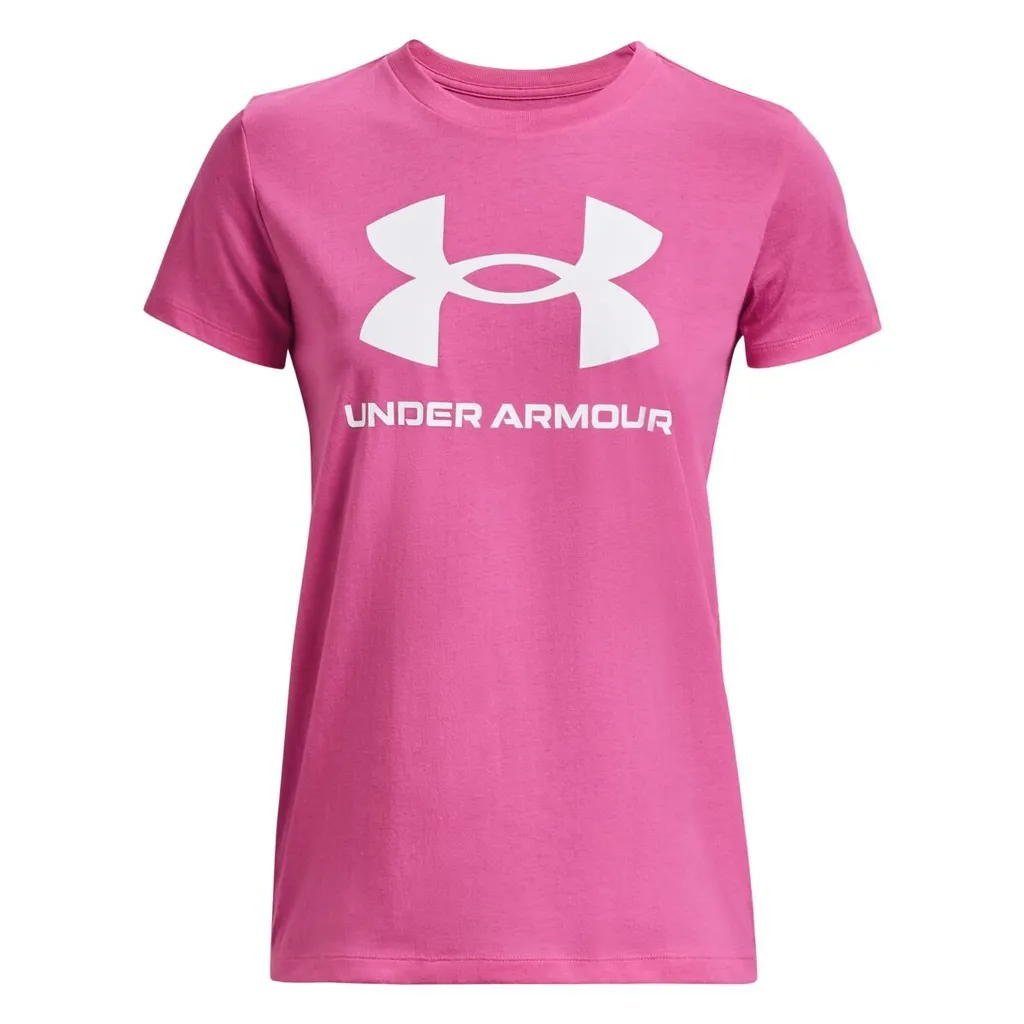 Graphic Armour® UA Under Funktionsshirt Live Pink Logo T-shirt Sportsytle Big Damen