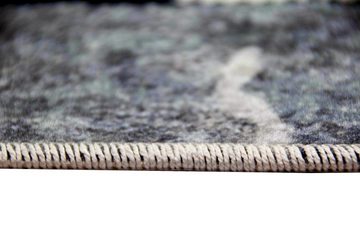 Teppich Kuhfell Optik Teppich Patchwork in Schwarz Grau Creme, Carpetia, rechteckig, Höhe: 8 mm