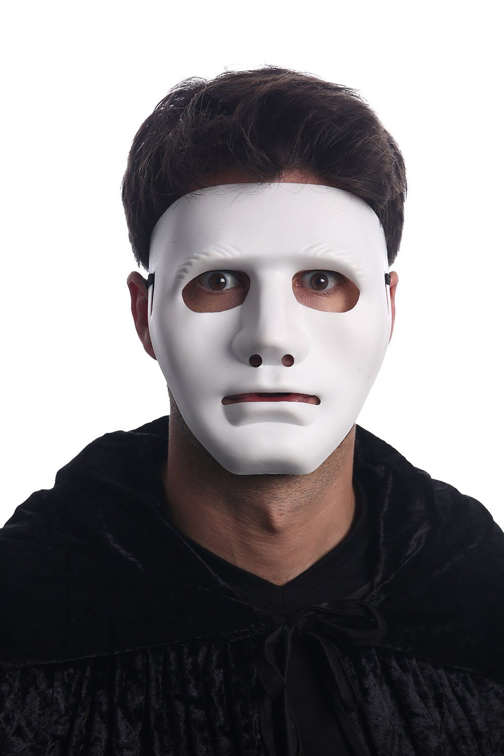 CHAKS Verkleidungsmaske Halloween Maske Mystery Man 'No ID', Weiß